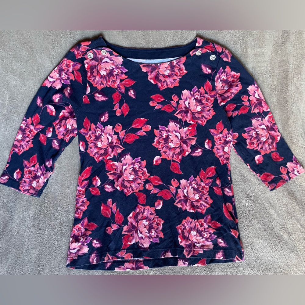 Croft & Barrow floral top size L